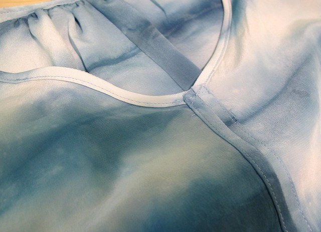 Vogue 1395, hand-dyed silk