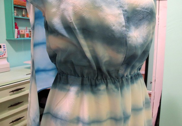 Vogue 1395, hand-dyed silk
