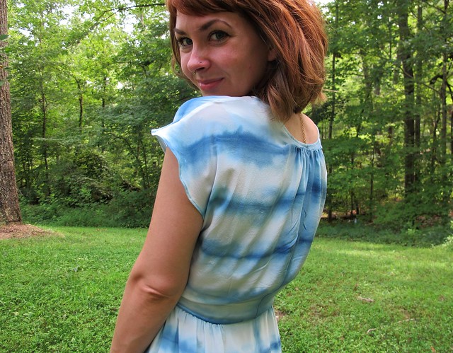 Vogue 1395, hand-dyed silk