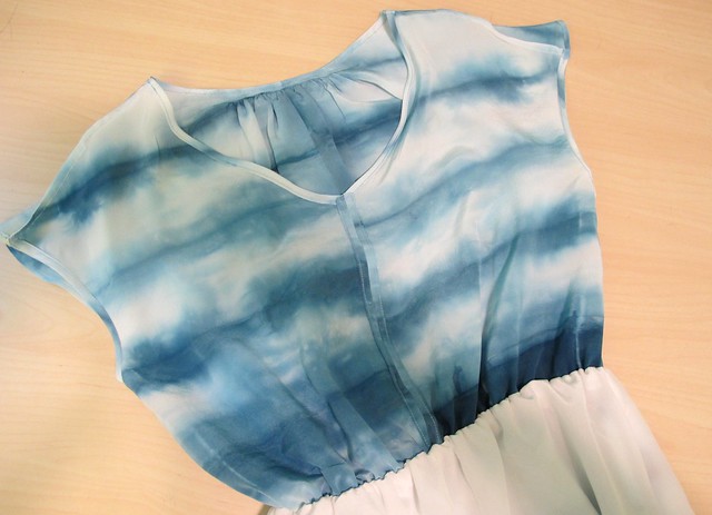 Vogue 1395, hand-dyed silk