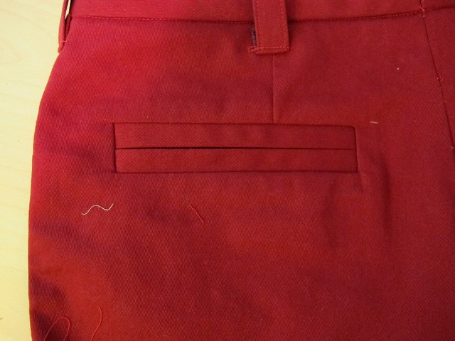 Red cotton twill Thurlows