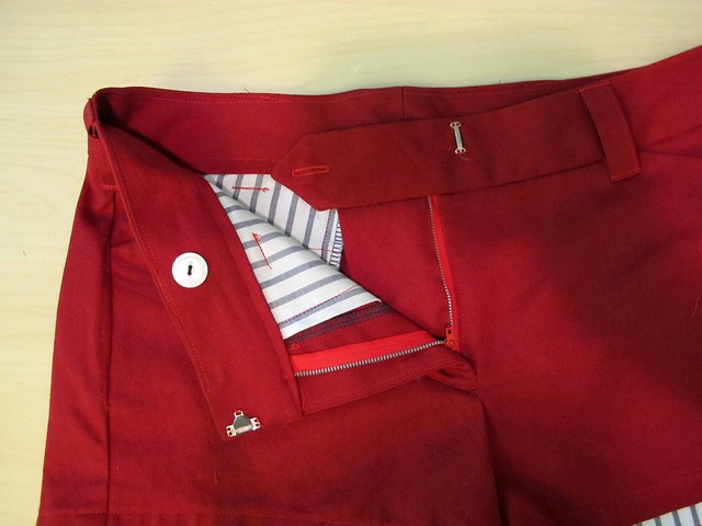 Red cotton twill Thurlows