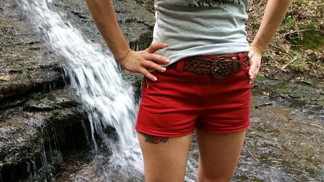 Red cotton twill Thurlows