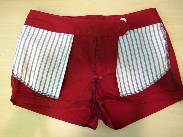 Red cotton twill Thurlows