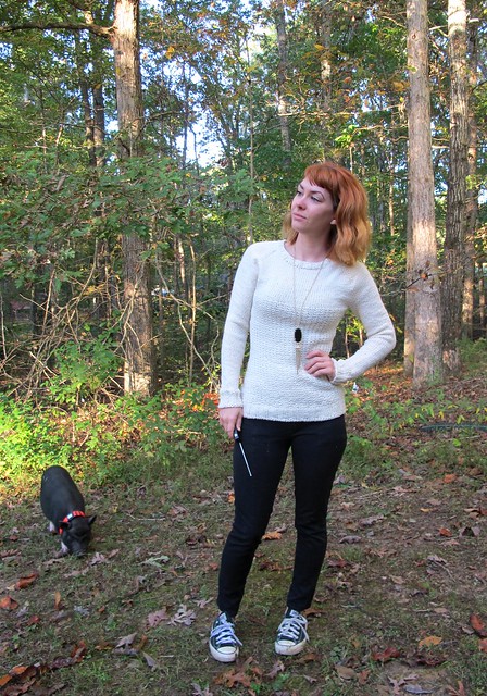 White Graphite Sweater - front