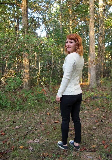 White Graphite Sweater - back