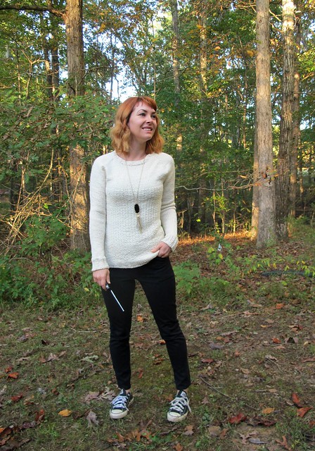 White Graphite Sweater - front