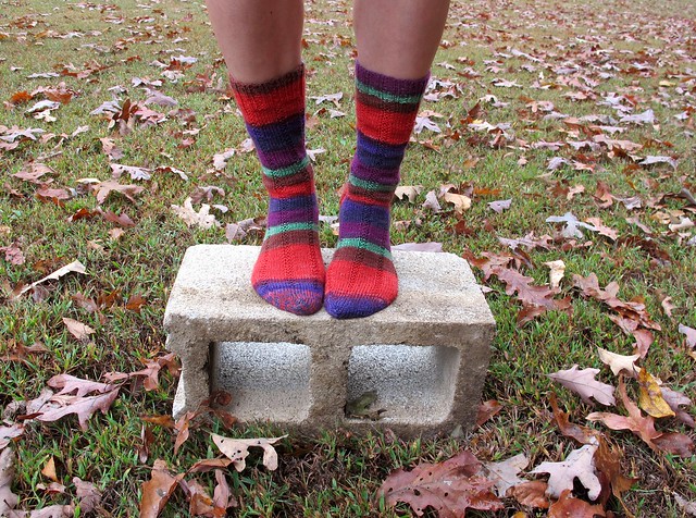 Self-Striped Vanilla Latte Socks