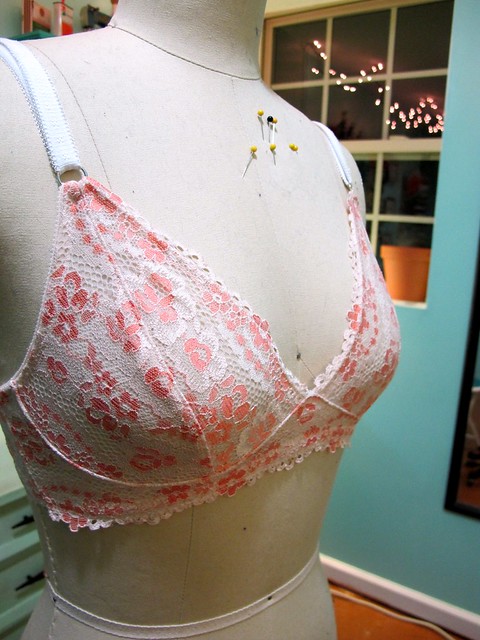 Peach Lace Watson Bra