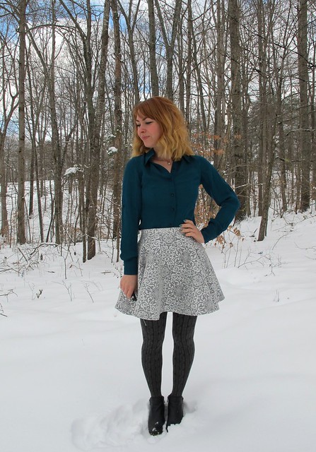 Silk Georgette B5526 + Stretch Brocade Circle Skirt