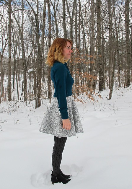 Silk Georgette B5526 + Stretch Brocade Circle Skirt