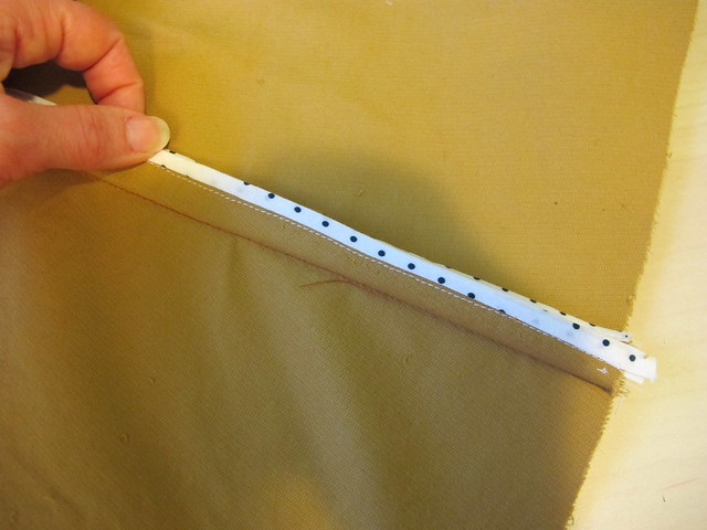 Corduroy Mini Skirt - bound seams