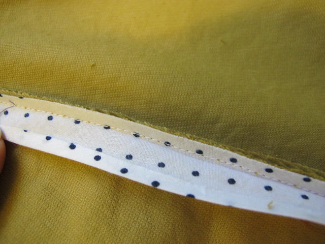 Corduroy Mini Skirt - bound seams