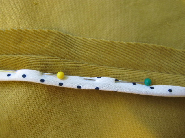 Corduroy Mini Skirt - bound seams