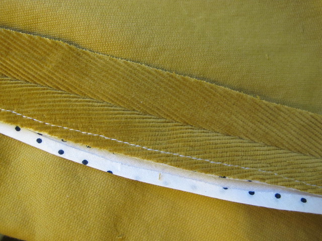 Corduroy Mini Skirt - bound seams