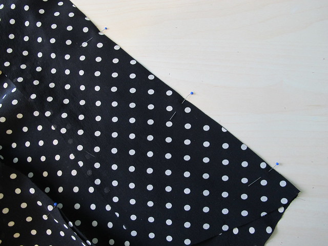Silk Tie Blouse - sewing French seams