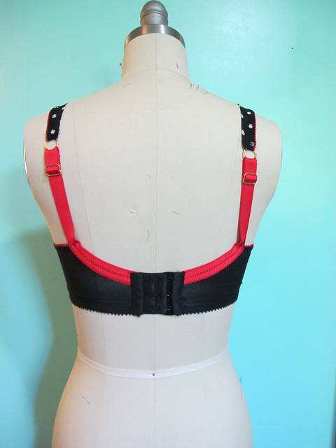 Black Silk Polka Dot Boylston Bra