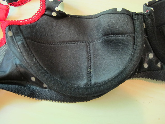 Black Silk Polka Dot Boylston Bra