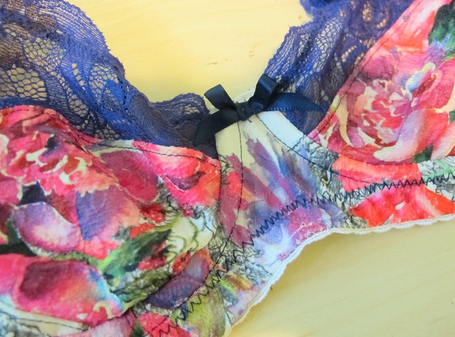 Floral/lace Marlborough bra
