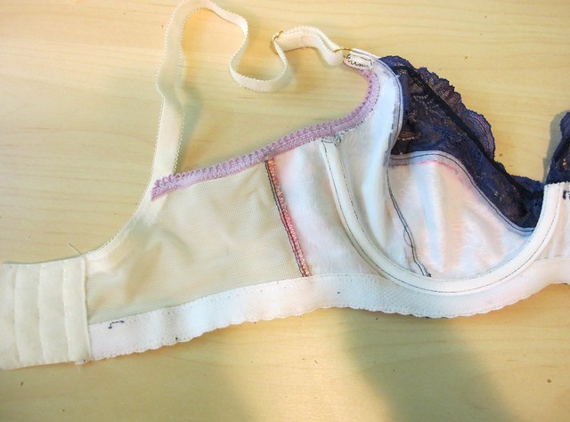 Floral/lace Marlborough bra