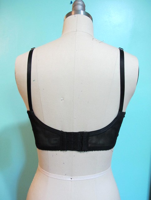 Sheer black polka dot Marlborough bra