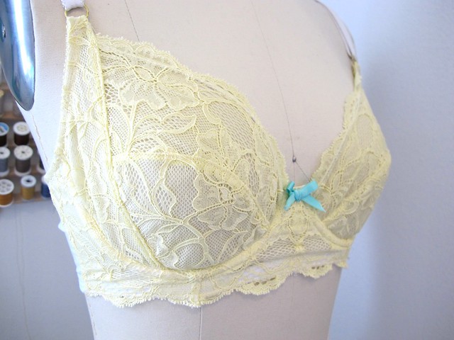 Yellow Lace Marlborough bra