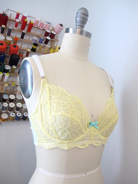Yellow Lace Marlborough bra