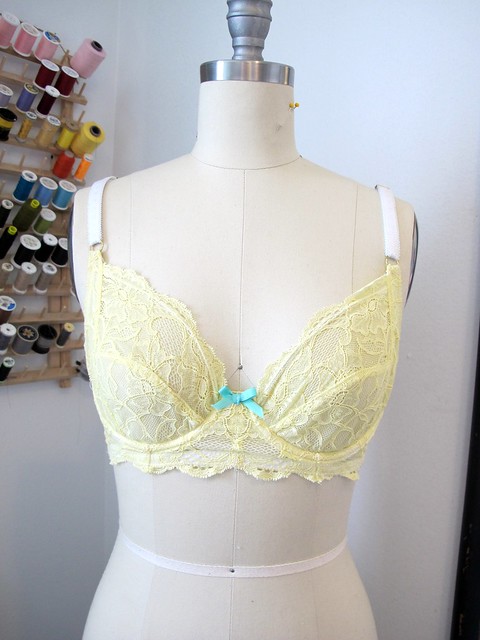 Yellow Lace Marlborough bra
