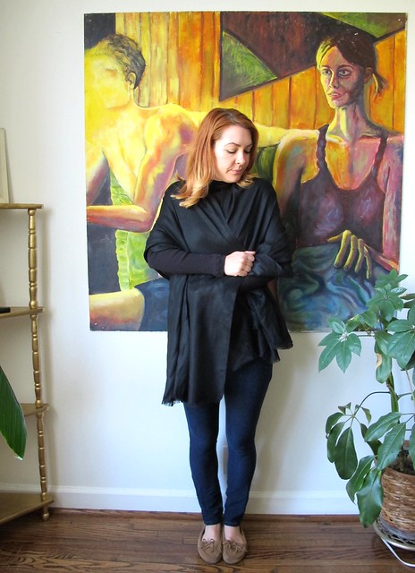 Rise Turtleneck + pashmina