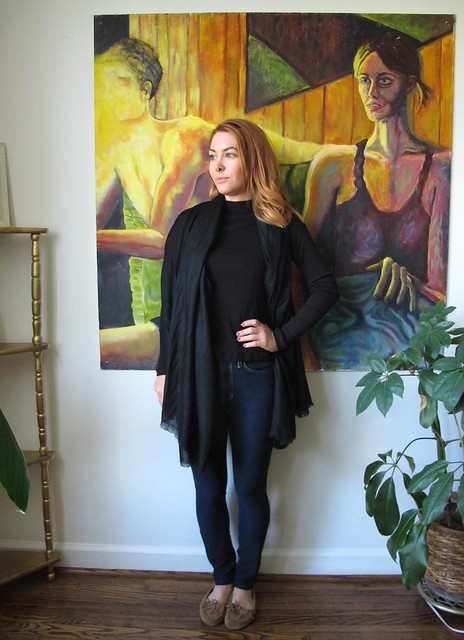 Rise Turtleneck + pashmina