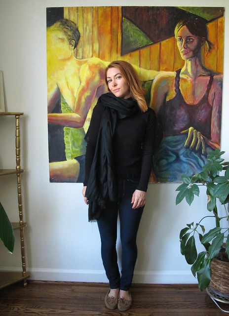 Rise Turtleneck + pashmina