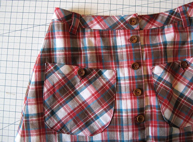 Plaid Rosari Skirt - flat