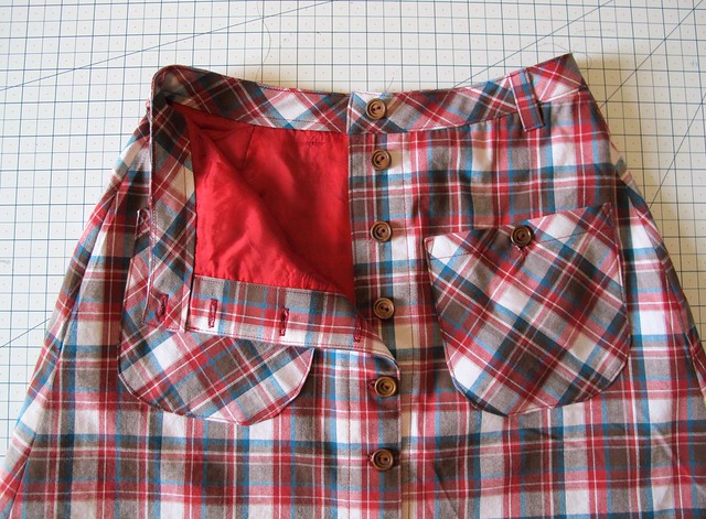 Plaid Rosari Skirt - flat