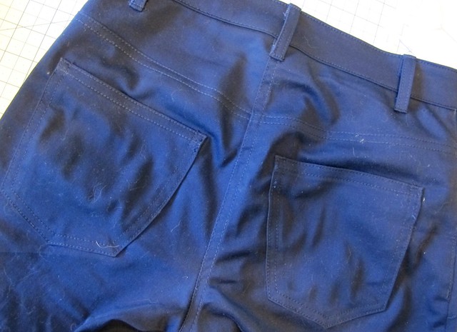 Navy Cotton twill Ginger Pants - flat