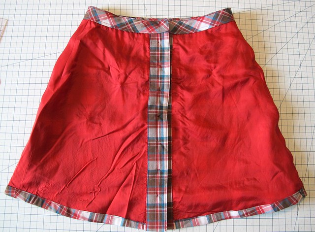 Plaid Rosari Skirt - flat