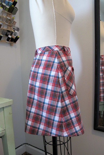 Plaid Rosari Skirt - on dressform