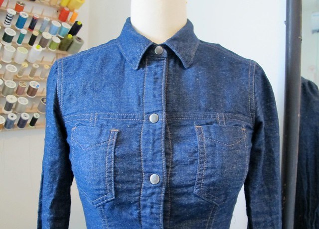 Denim Rosa Dress - on dressform