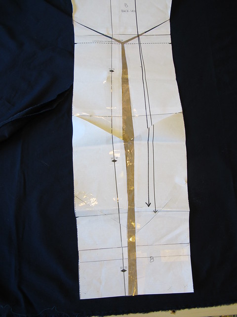 Navy Cotton twill Ginger Pants - full calf adjustment