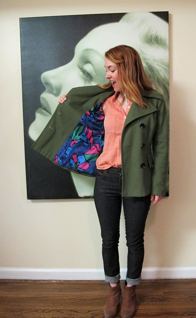 Re-Lining a Coat - after