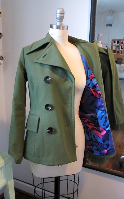 Re-Lining a Coat - after