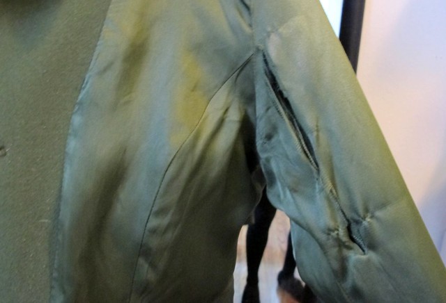 Re-Lining a Coat - before