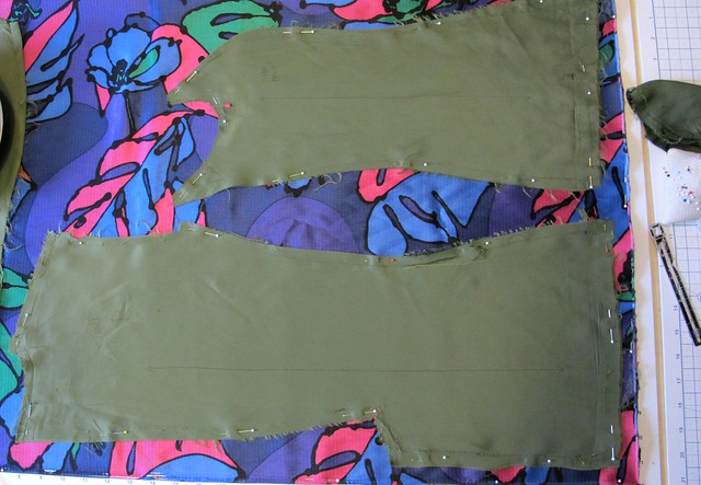 Re-Lining a Coat - process