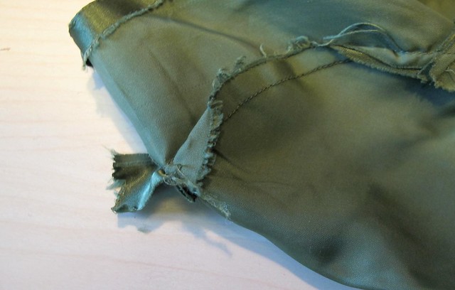 Re-Lining a Coat - lining removed