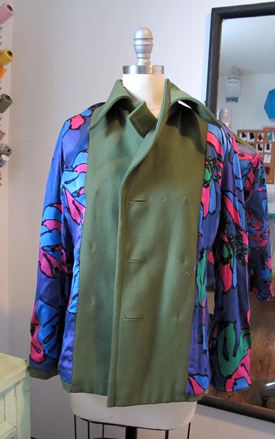 Re-Lining a Coat - after