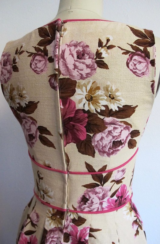 Gertie Surplice Bodice Floral Dress - bodice back