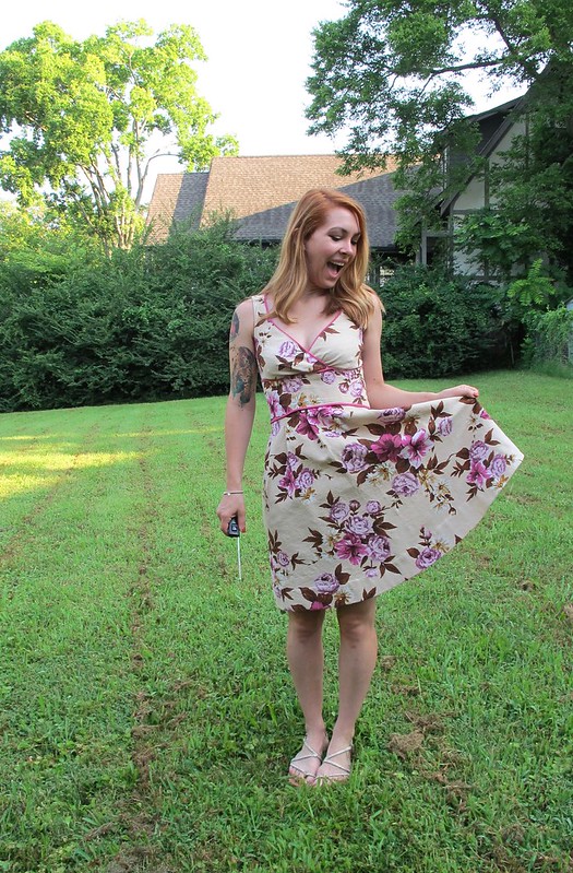 Gertie Surplice Bodice Floral Dress