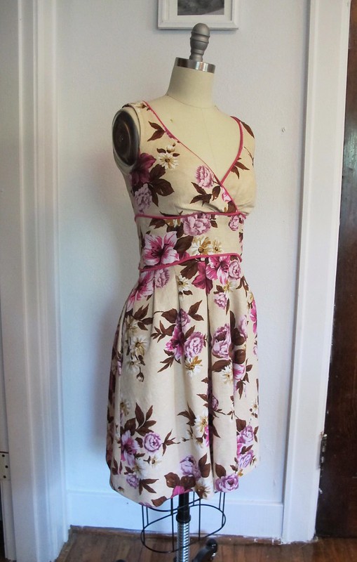 Gertie Surplice Bodice Floral Dress - front