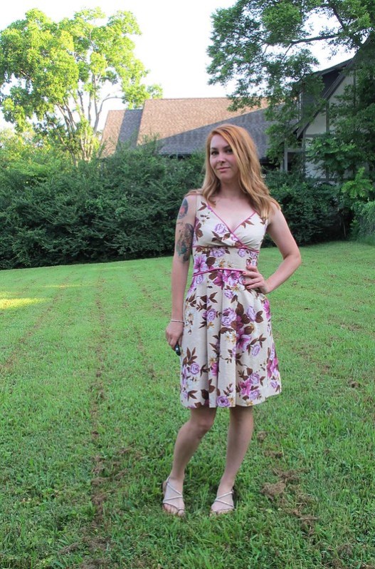 Gertie Surplice Bodice Floral Dress