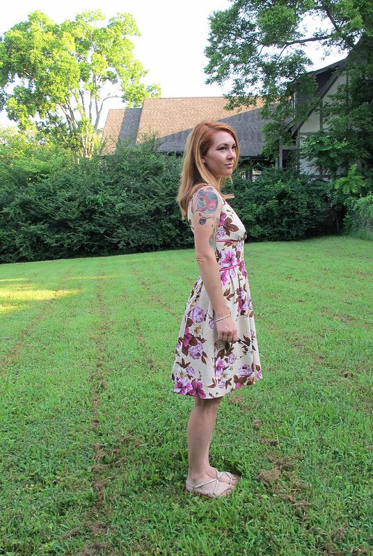 Gertie Surplice Bodice Floral Dress