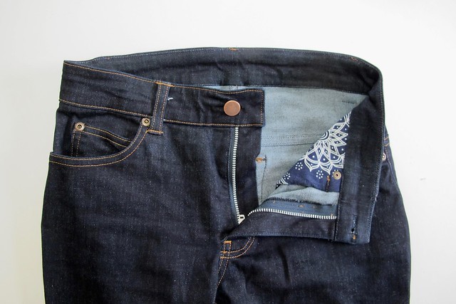 Ginger Jeans made with Robert Kaufman Denim